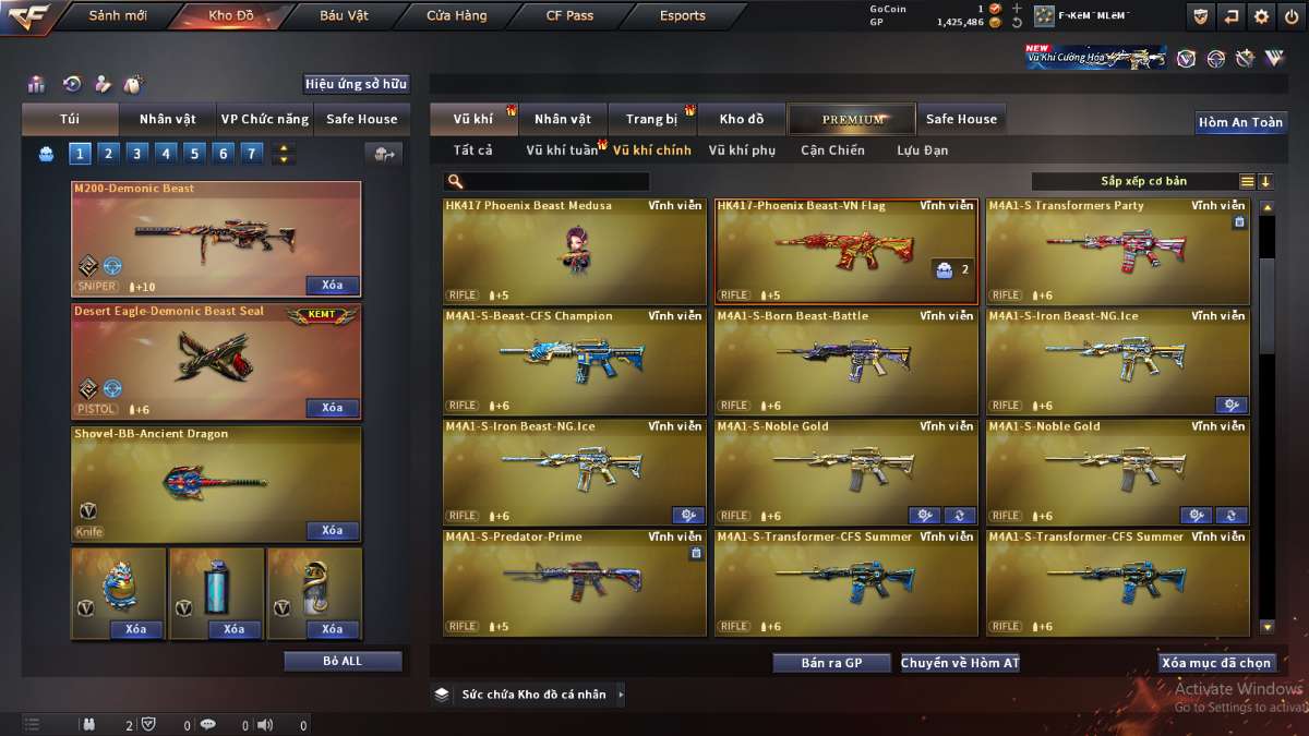 shop acc cf uy tin gia re